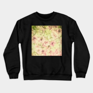 Soft Pink Flowers textured photo art Crewneck Sweatshirt